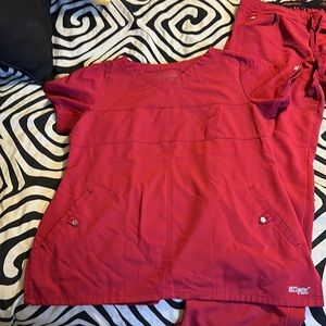 Grey’s Anatomy signature scrub set in rust red color